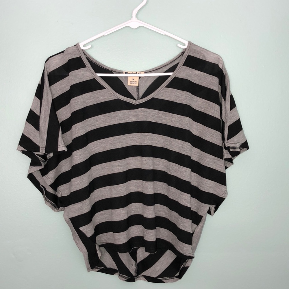 ⭐️Gray & Black Striped Shirt